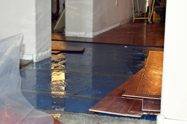 Professional Water Damage Restoration technician working in Racine, OH